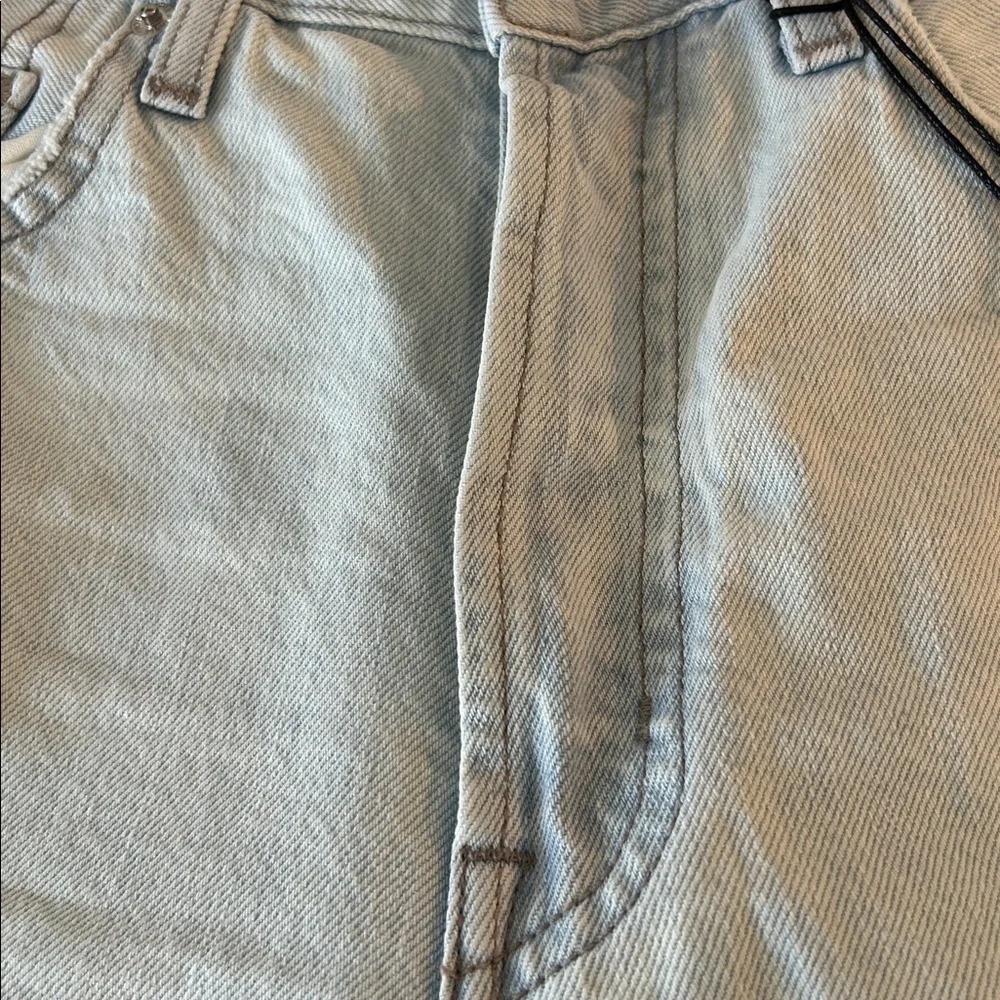 Edwin button up shorts Light Blue Jean Shorts NWT - Picture 8 of 8